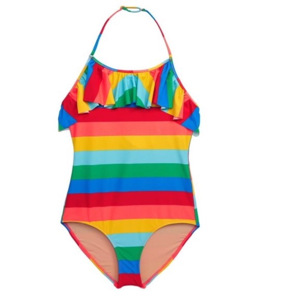 Girl's Crewcuts By J.Crew Olivia Bold Stripe Swim